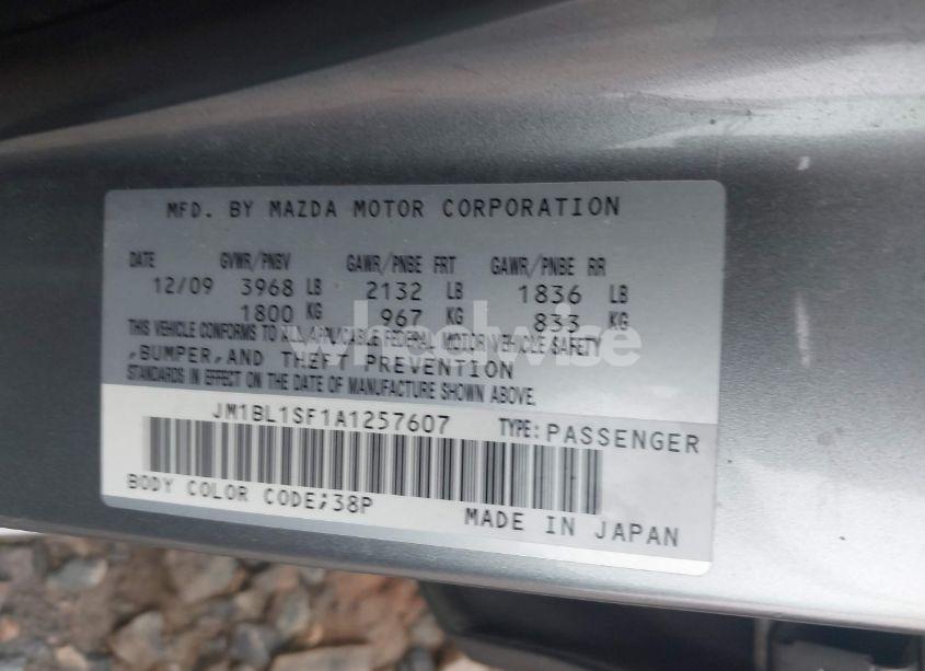 Photo 9 of 2010 Mazda Mazda3 I SPORT (VIN JM1BL1SF1A1257607)