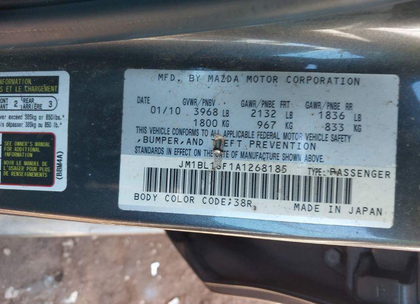 Photo 9 of 2010 Mazda Mazda3 I TOURING (VIN JM1BL1SF1A1268185)