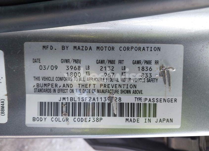 Photo 9 of 2010 Mazda Mazda3 I TOURING (VIN JM1BL1SF2A1139128)