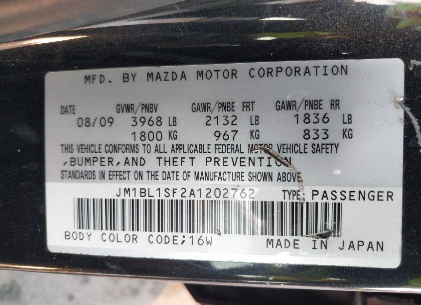 Photo 9 of 2010 Mazda Mazda3 I SPORT (VIN JM1BL1SF2A1202762)