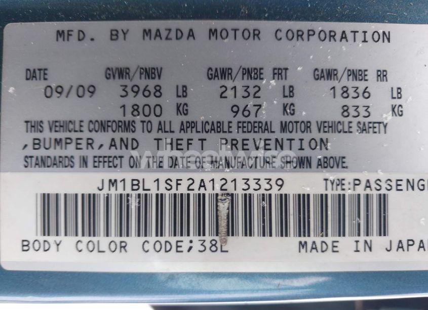 Photo 9 of 2010 Mazda Mazda3 I TOURING (VIN JM1BL1SF2A1213339)