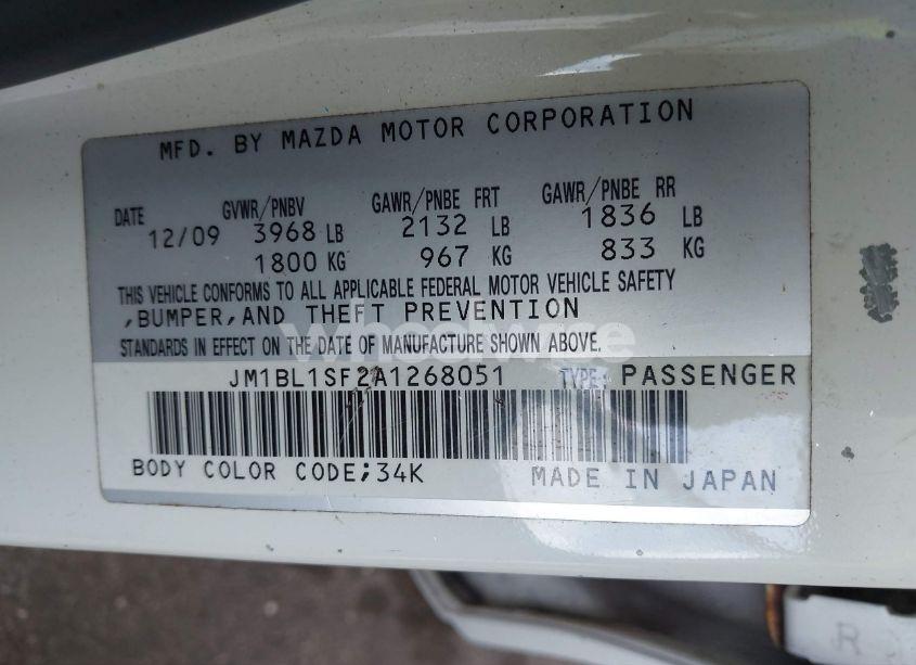 Photo 9 of 2010 Mazda Mazda3 I SPORT (VIN JM1BL1SF2A1268051)