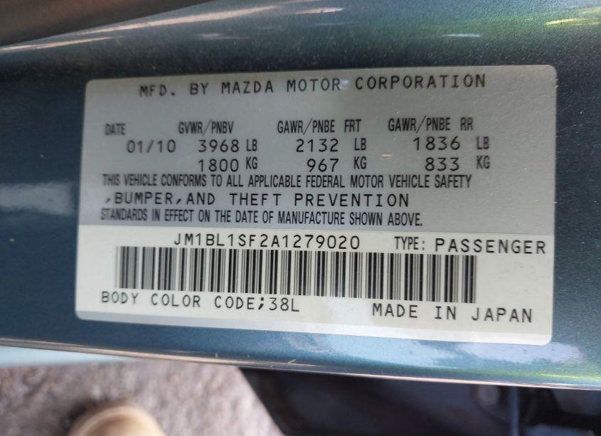 Photo 9 of 2010 Mazda Mazda3 I SPORT (VIN JM1BL1SF2A1279020)