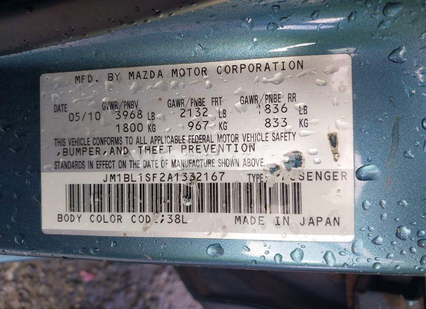 Photo 9 of 2010 Mazda Mazda3 I TOURING (VIN JM1BL1SF2A1332167)