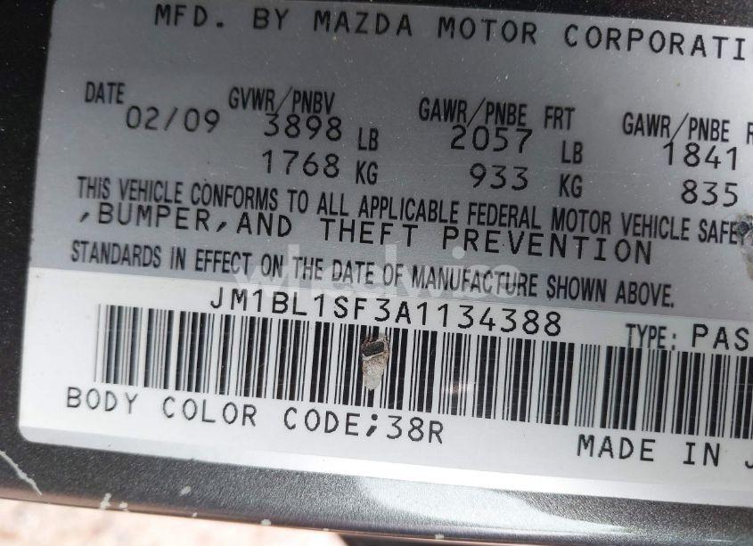 Photo 9 of 2010 Mazda Mazda3 I TOURING (VIN JM1BL1SF3A1134388)