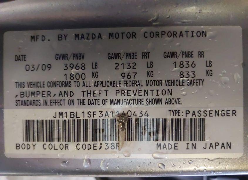 Photo 9 of 2010 Mazda Mazda3 I TOURING (VIN JM1BL1SF3A1140434)