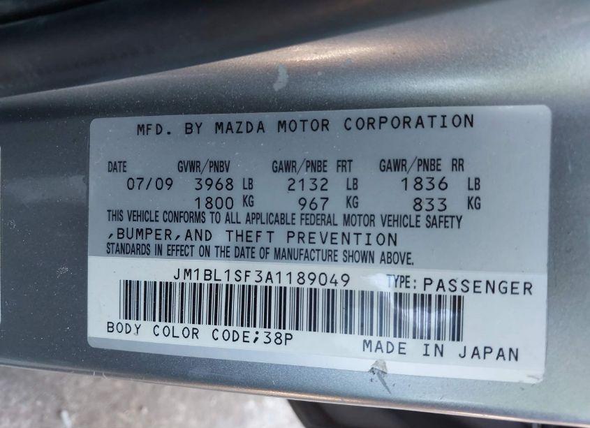 Photo 9 of 2010 Mazda Mazda3 I TOURING (VIN JM1BL1SF3A1189049)