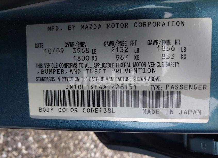 Photo 9 of 2010 Mazda Mazda3 I TOURING (VIN JM1BL1SF4A1228151)