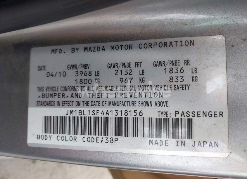 Photo 9 of 2010 Mazda Mazda3 I TOURING (VIN JM1BL1SF4A1318156)