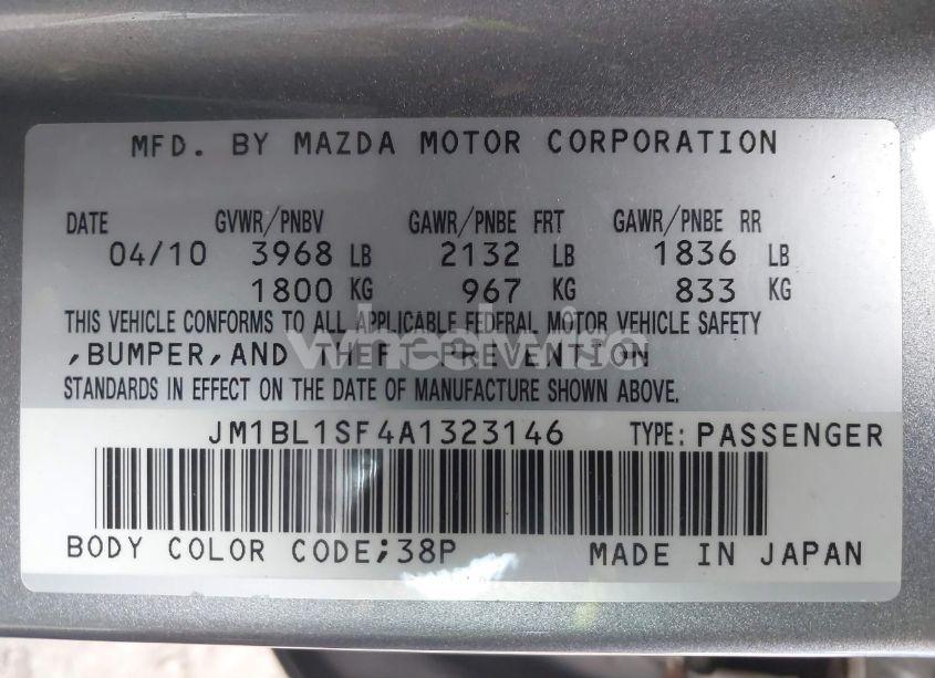 Photo 9 of 2010 Mazda Mazda3 I TOURING (VIN JM1BL1SF4A1323146)