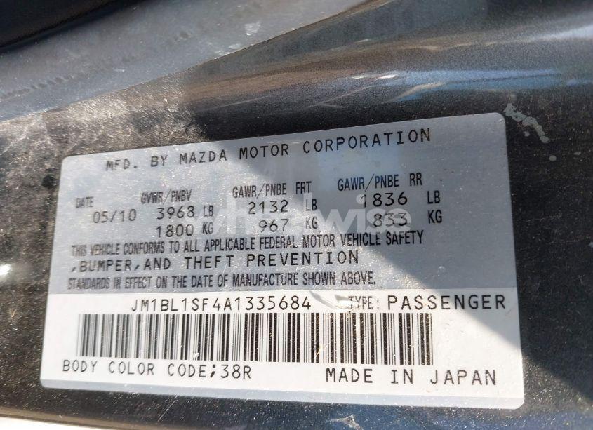 Photo 9 of 2010 Mazda Mazda3 I TOURING (VIN JM1BL1SF4A1335684)