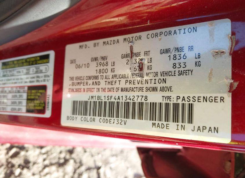 Photo 9 of 2010 Mazda Mazda3 I TOURING (VIN JM1BL1SF4A1342778)