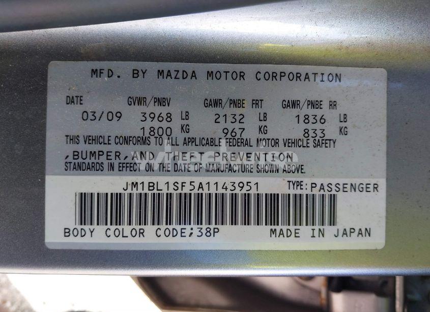 Photo 9 of 2010 Mazda Mazda3 I TOURING (VIN JM1BL1SF5A1143951)