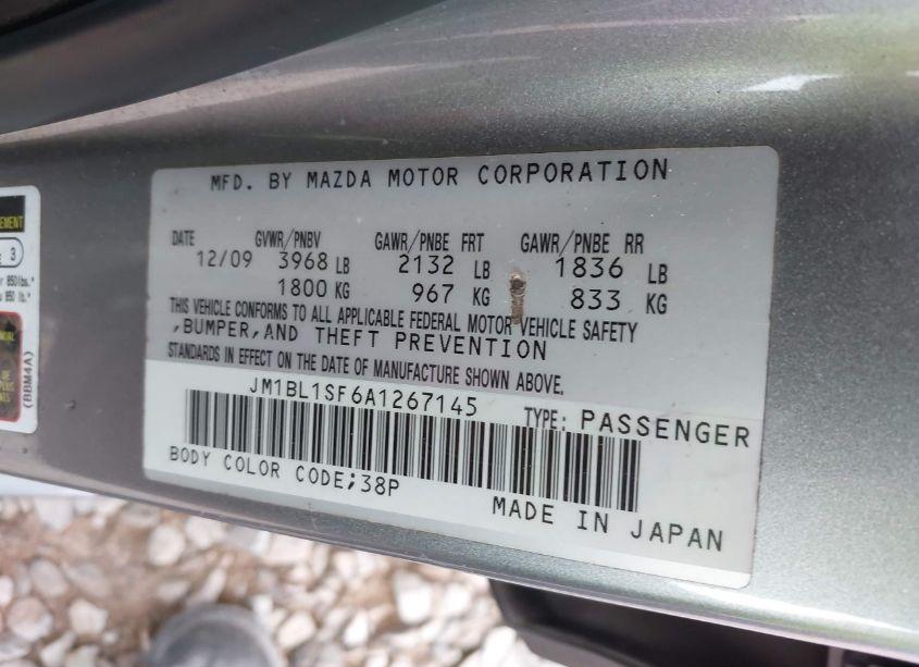 Photo 9 of 2010 Mazda Mazda3 I SPORT (VIN JM1BL1SF6A1267145)