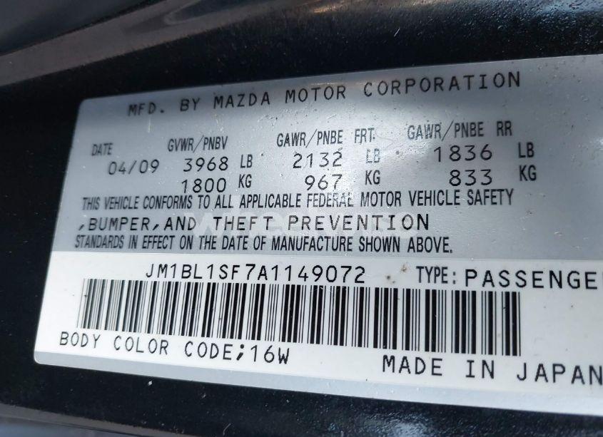 Photo 9 of 2010 Mazda Mazda3 I TOURING (VIN JM1BL1SF7A1149072)