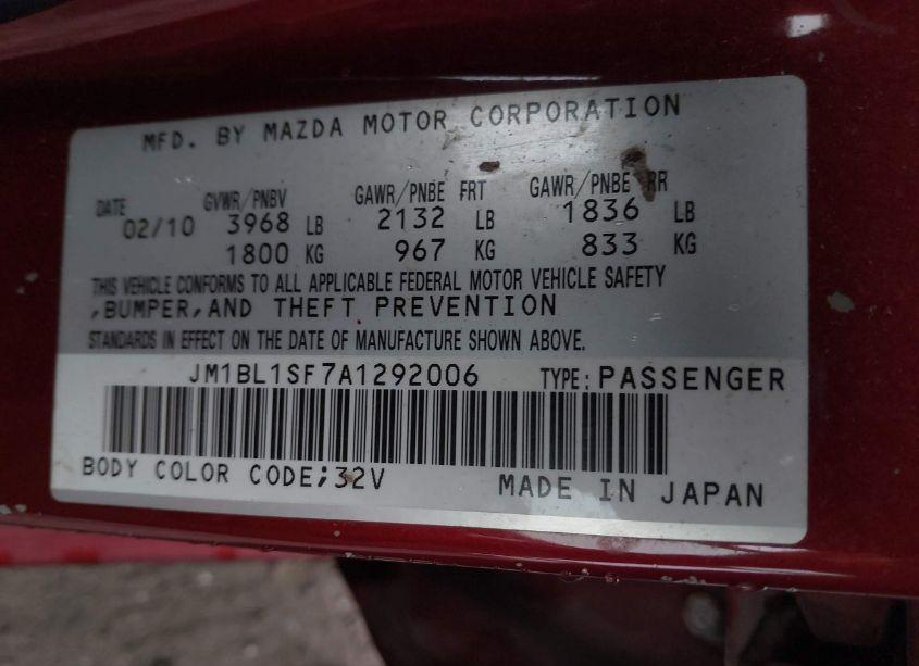 Photo 9 of 2010 Mazda Mazda3 I TOURING (VIN JM1BL1SF7A1292006)