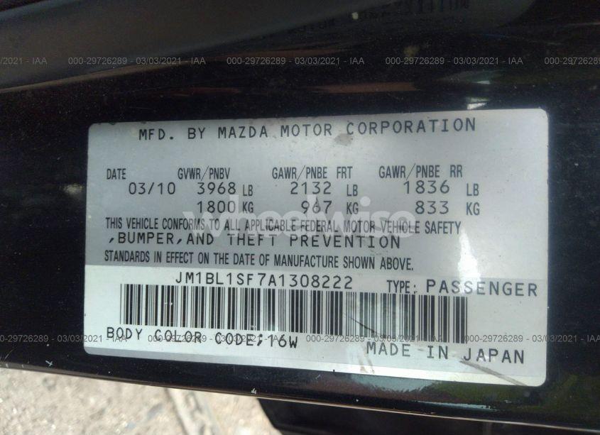 Photo 9 of 2010 Mazda Mazda3 I SPORT (VIN JM1BL1SF7A1308222)