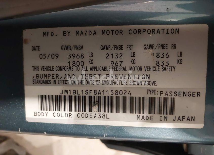 Photo 9 of 2010 Mazda Mazda3 I SPORT (VIN JM1BL1SF8A1158024)