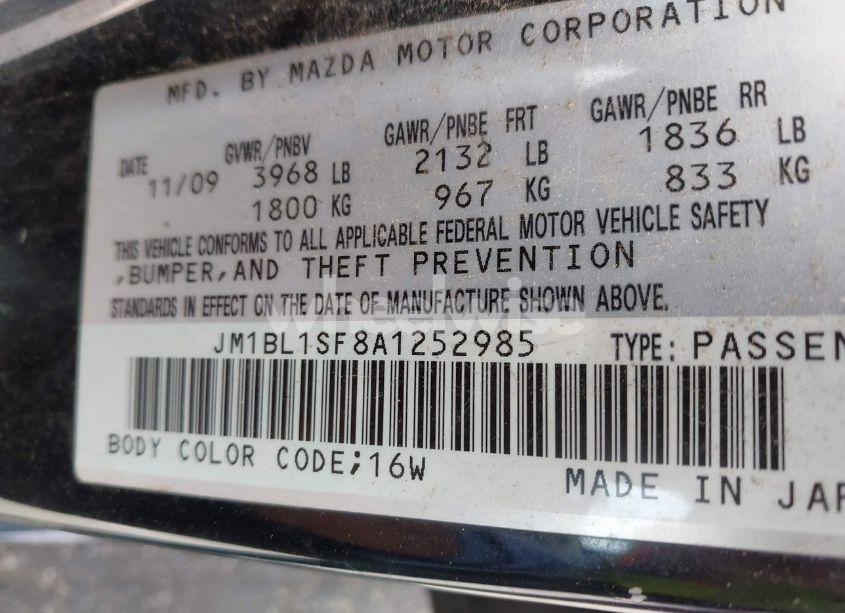 Photo 9 of 2010 Mazda Mazda3 I TOURING (VIN JM1BL1SF8A1252985)