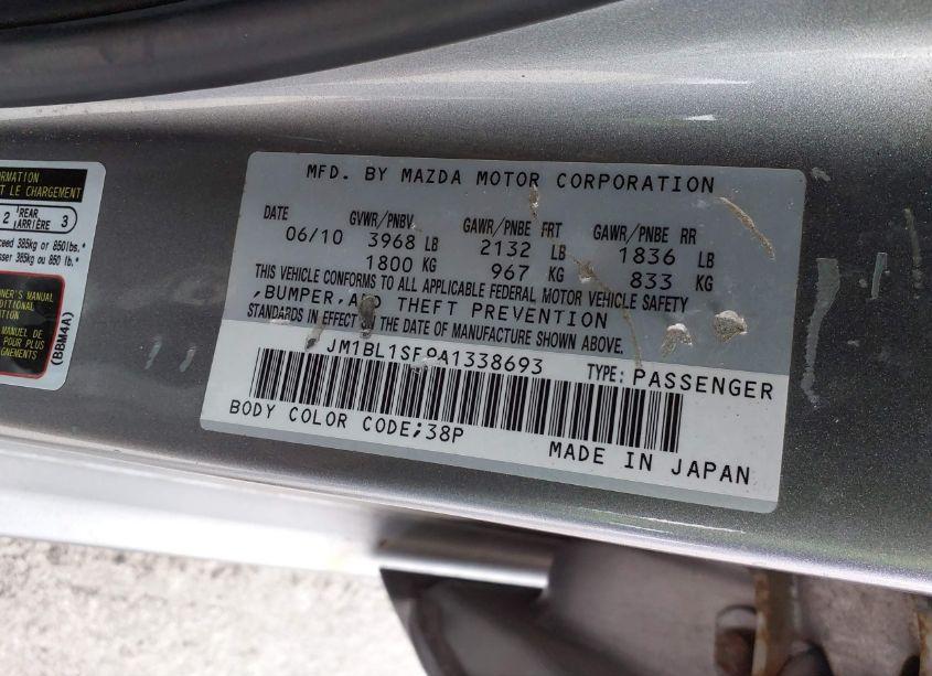 Photo 9 of 2010 Mazda Mazda3 I TOURING (VIN JM1BL1SF9A1338693)