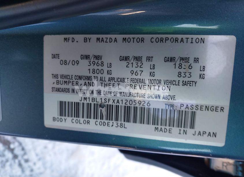 Photo 9 of 2010 Mazda Mazda3 I TOURING (VIN JM1BL1SFXA1205926)