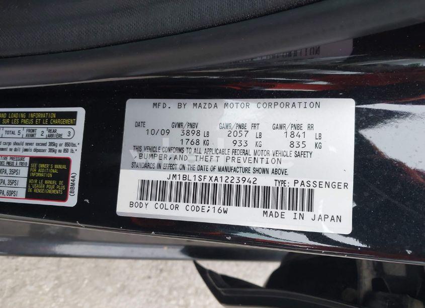 Photo 9 of 2010 Mazda Mazda3 I SPORT (VIN JM1BL1SFXA1223942)