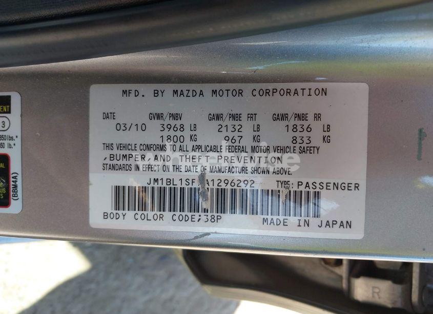 Photo 9 of 2010 Mazda Mazda3 I TOURING (VIN JM1BL1SFXA1296292)