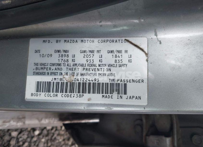 Photo 9 of 2010 Mazda Mazda3 I TOURING (VIN JM1BL1SG0A1224493)