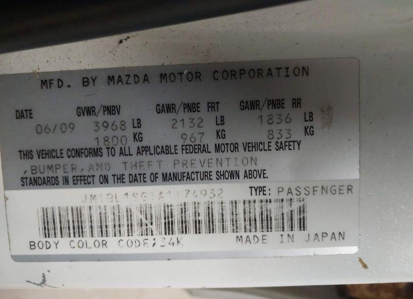 Photo 9 of 2010 Mazda Mazda3 I TOURING (VIN JM1BL1SG1A1174932)