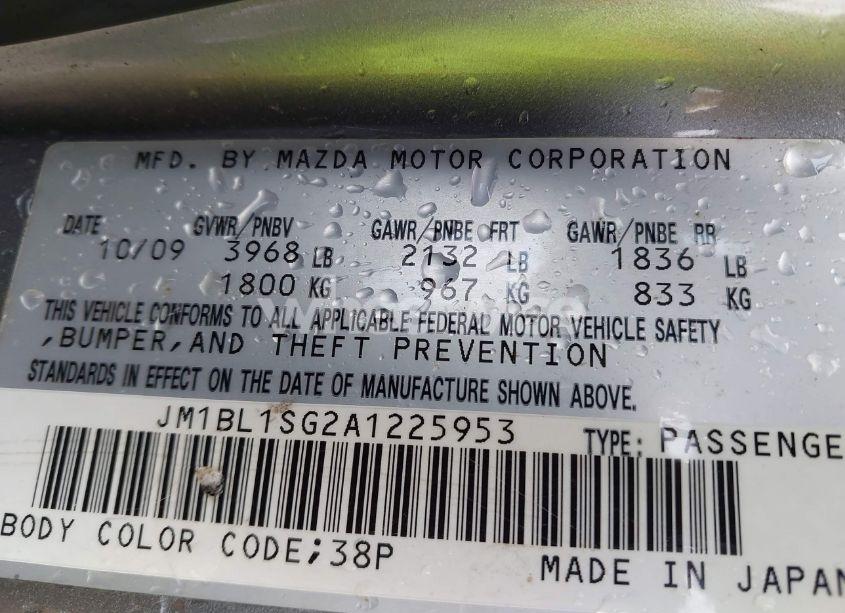 Photo 9 of 2010 Mazda Mazda3 I TOURING (VIN JM1BL1SG2A1225953)