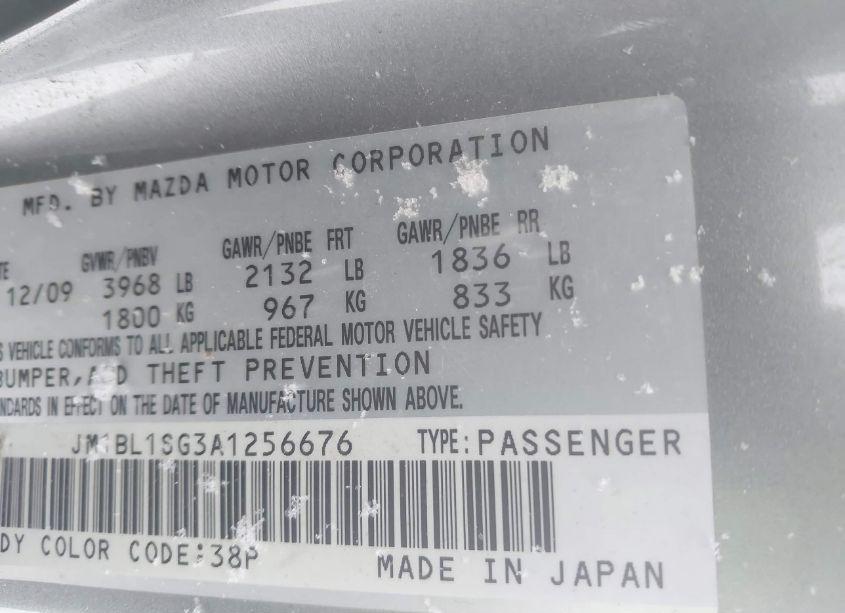 Photo 9 of 2010 Mazda Mazda3 I TOURING (VIN JM1BL1SG3A1256676)