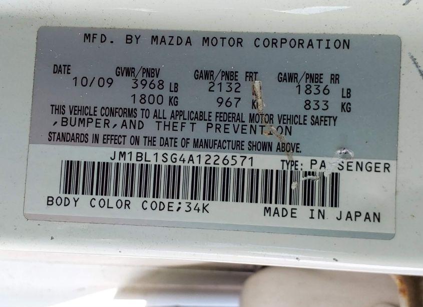 Photo 9 of 2010 Mazda Mazda3 I TOURING (VIN JM1BL1SG4A1226571)