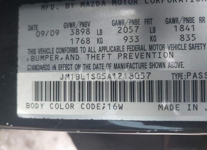 Photo 9 of 2010 Mazda Mazda3 I TOURING (VIN JM1BL1SG5A1218057)