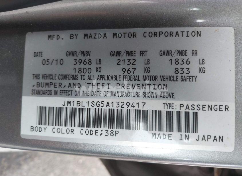 Photo 9 of 2010 Mazda Mazda3 I TOURING (VIN JM1BL1SG5A1329417)