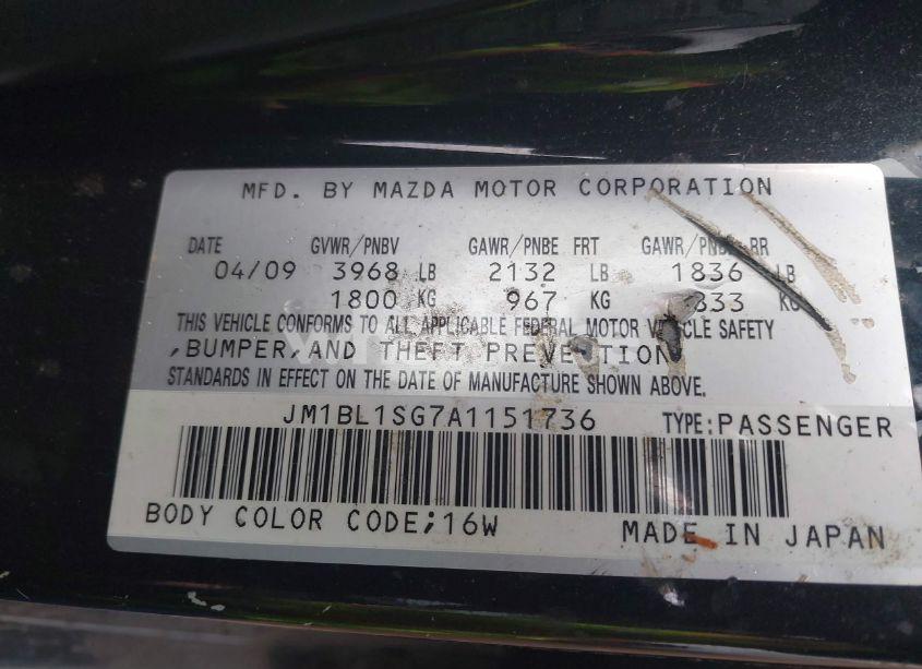 Photo 9 of 2010 Mazda Mazda3 I TOURING (VIN JM1BL1SG7A1151736)