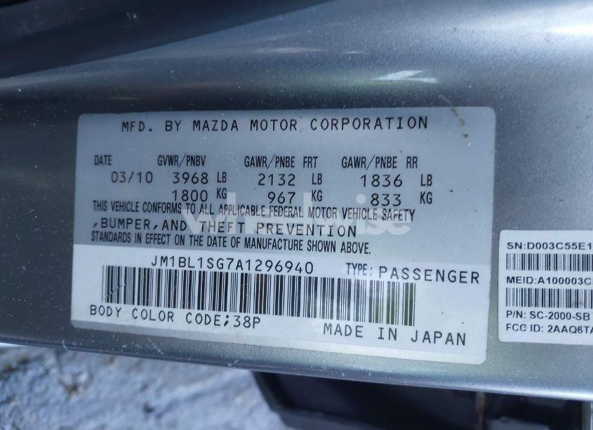 Photo 9 of 2010 Mazda Mazda3 (VIN JM1BL1SG7A1296940)