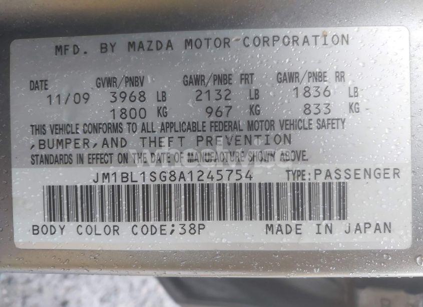 Photo 9 of 2010 Mazda Mazda3 I SPORT (VIN JM1BL1SG8A1245754)