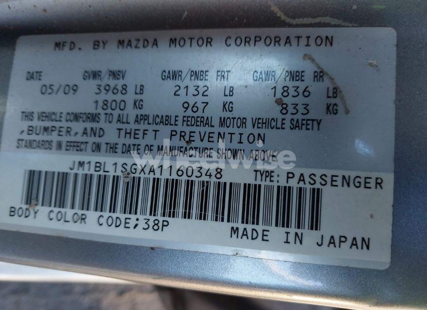 Photo 9 of 2010 Mazda Mazda3 I TOURING (VIN JM1BL1SGXA1160348)