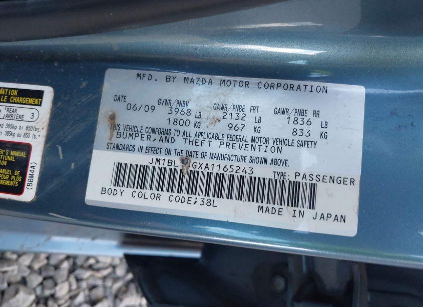 Photo 9 of 2010 Mazda Mazda3 I SPORT (VIN JM1BL1SGXA1165243)