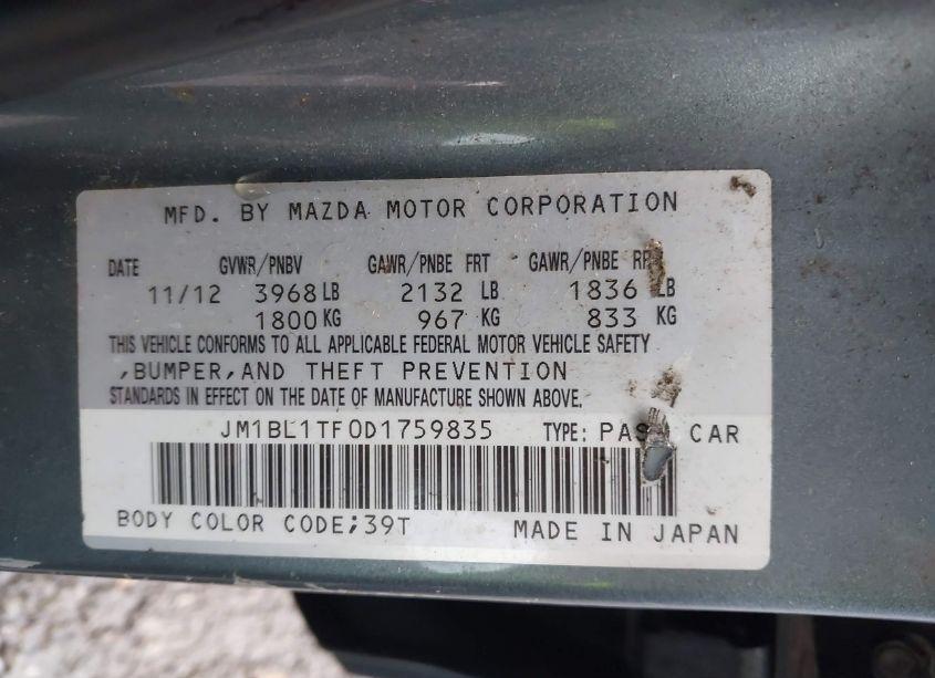 Photo 9 of 2013 Mazda Mazda3 I SV (VIN JM1BL1TF0D1759835)