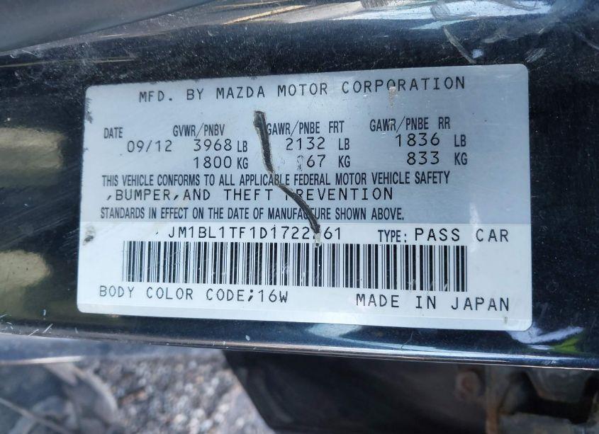Photo 9 of 2013 Mazda Mazda3 I SV (VIN JM1BL1TF1D1722261)