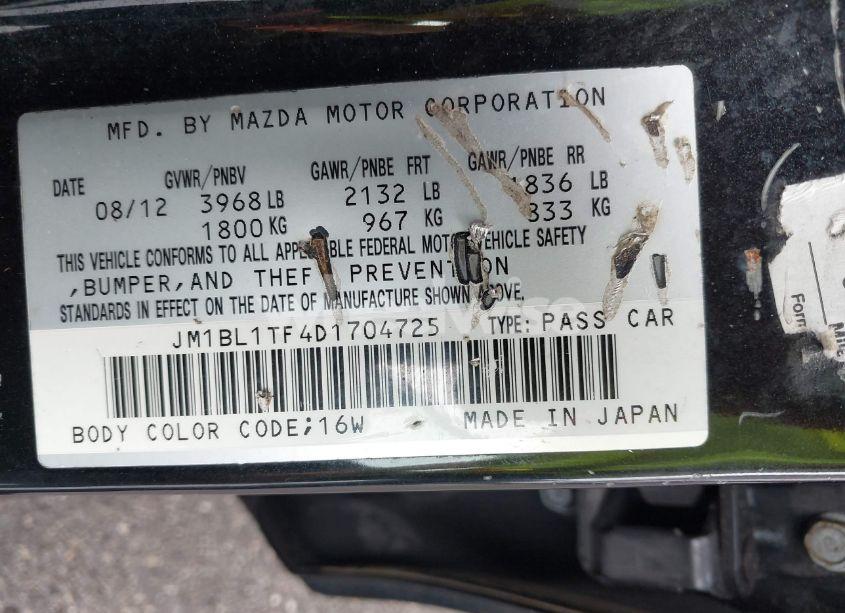 Photo 9 of 2013 Mazda Mazda3 I SV (VIN JM1BL1TF4D1704725)