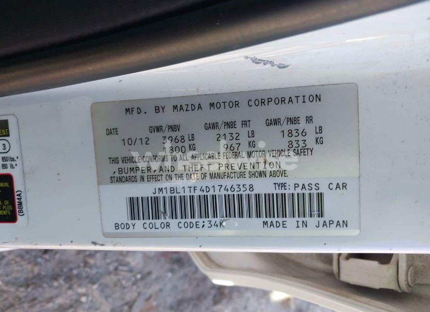 Photo 9 of 2013 Mazda Mazda3 I SV (VIN JM1BL1TF4D1746358)