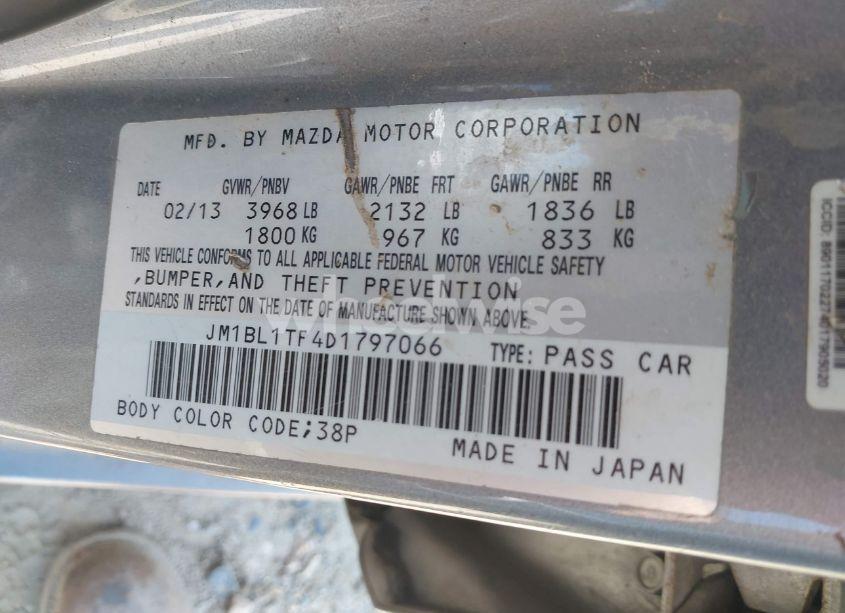 Photo 9 of 2013 Mazda Mazda3 I SV (VIN JM1BL1TF4D1797066)