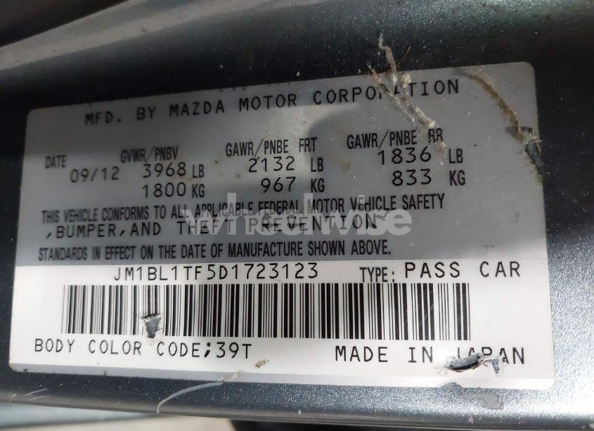 Photo 9 of 2013 Mazda Mazda3 I SV (VIN JM1BL1TF5D1723123)