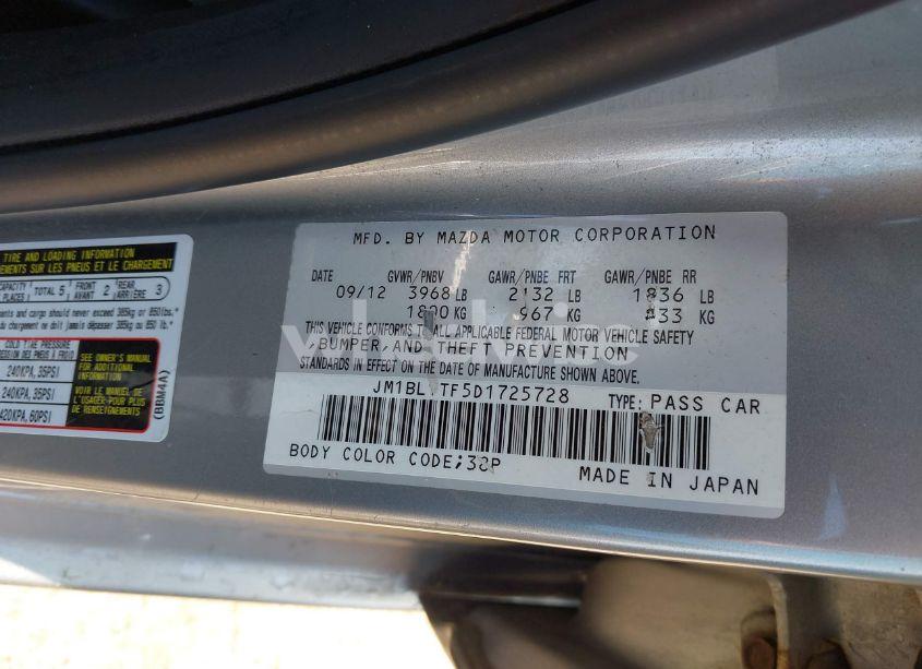 Photo 9 of 2013 Mazda Mazda3 I SV (VIN JM1BL1TF5D1725728)
