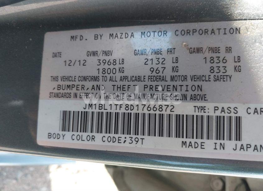 Photo 9 of 2013 Mazda Mazda3 I SV (VIN JM1BL1TF8D1766872)