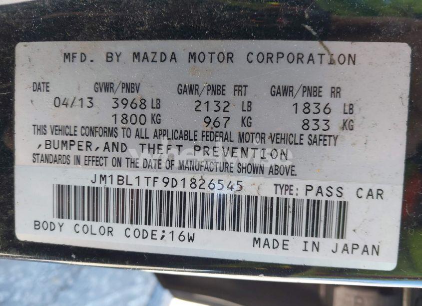 Photo 9 of 2013 Mazda Mazda3 I SV (VIN JM1BL1TF9D1826545)