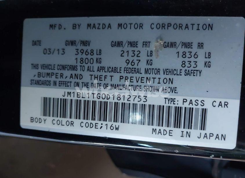 Photo 9 of 2013 Mazda Mazda3 I SV (VIN JM1BL1TG0D1812753)