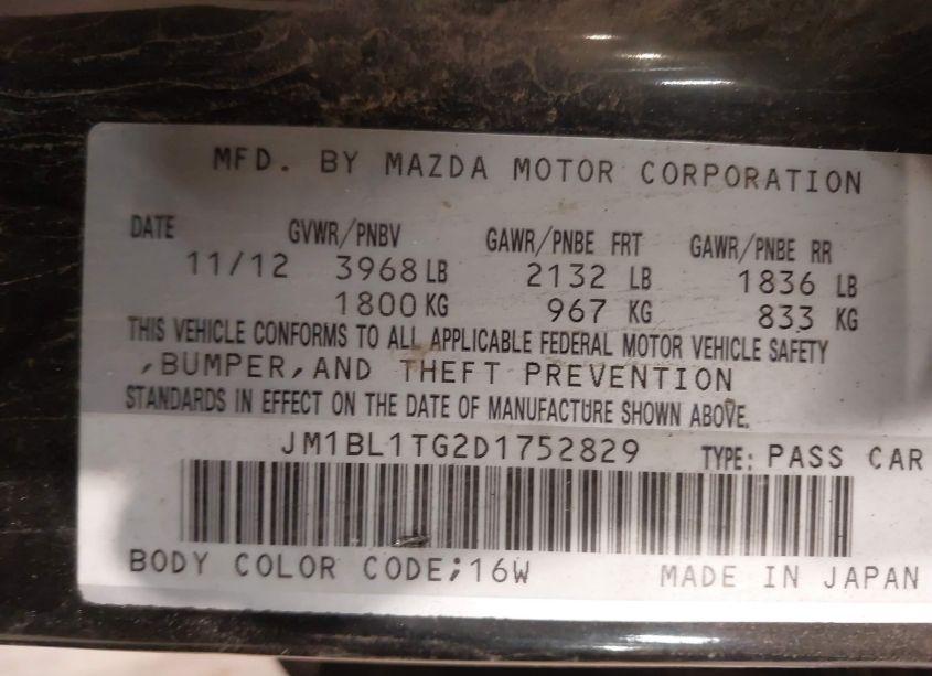 Photo 9 of 2013 Mazda Mazda3 I SV (VIN JM1BL1TG2D1752829)